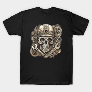 Steampunk skull and engine T-Shirt